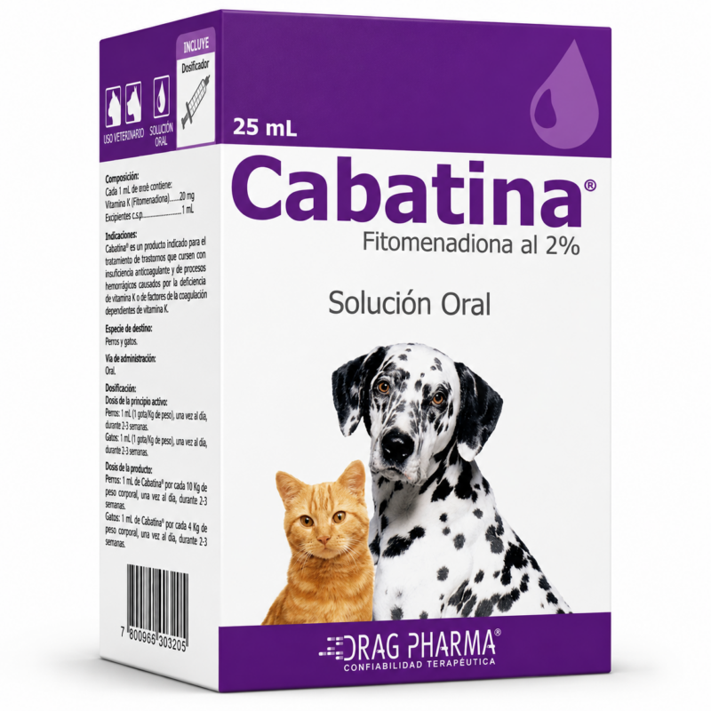 Cabatina | Solución Oral | Frasco 25 mL