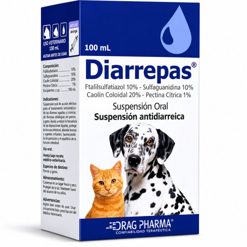 Diarrepas | Suspensión antidiarreica | Frasco 100 mL